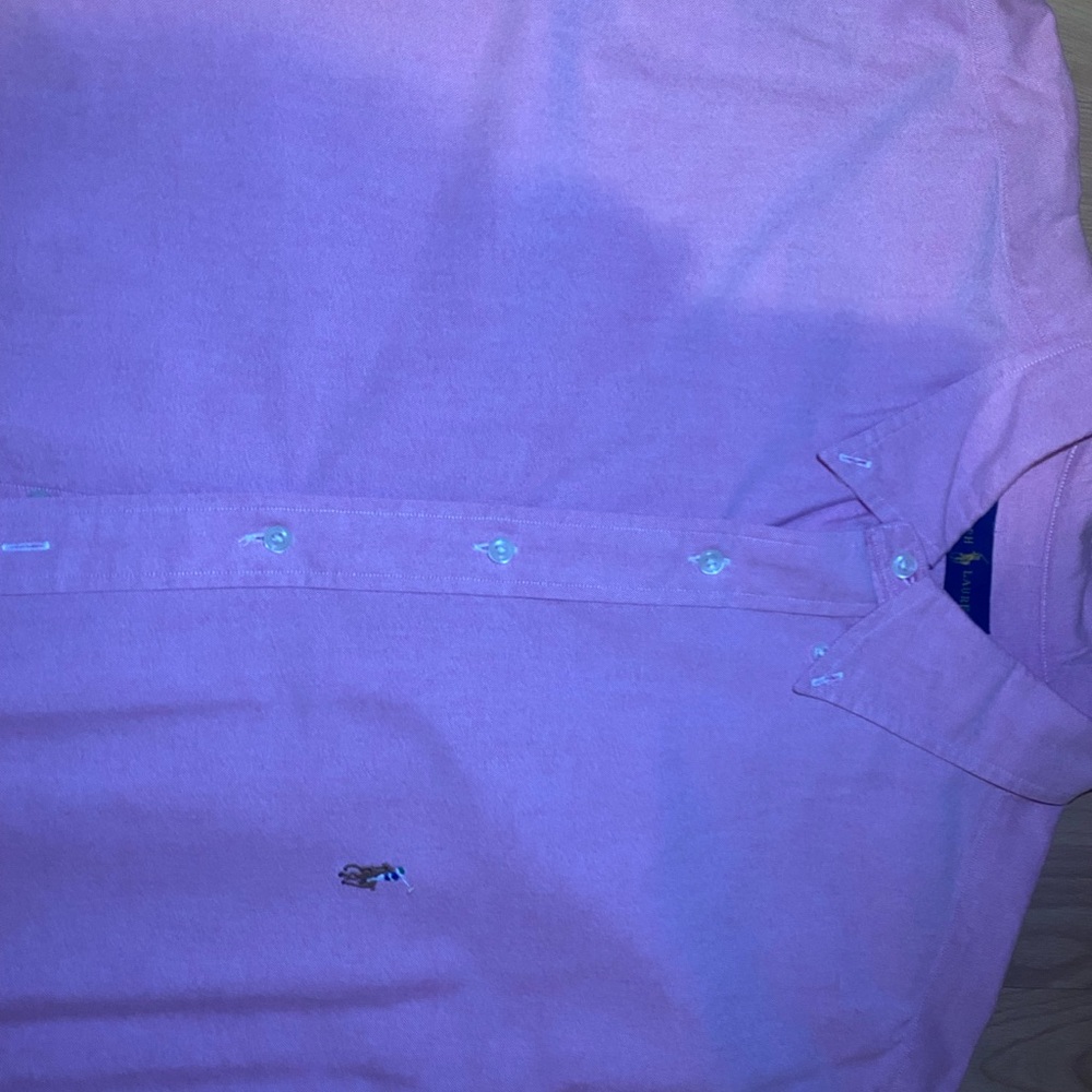 NEW POLO RALPH LAUREN Men's Pink Button-Down Shirt XLT - Picture 4 of 7